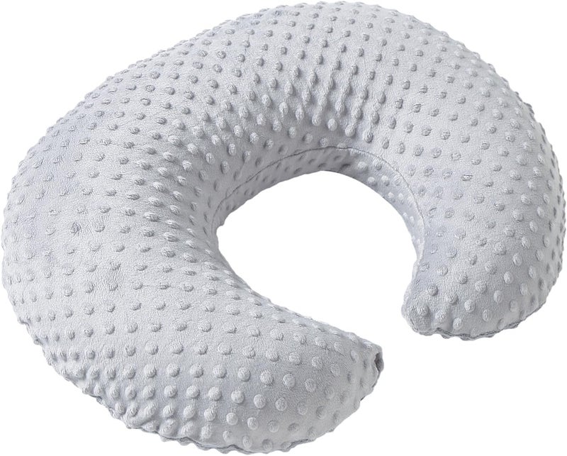 Aullar Pillowcase for Nursing Pillow and Positioner for Breastfeeding and Bottle Feeding, Propping Baby, Tummy Time, Baby Sitting Support, Awake-Time Support, Pillow Cover Only (Grey) - Image 1